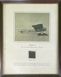 Original U.S. Framed Fabric Piece from the Fokker T-2
