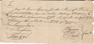 Oliver Ellsworth Signed Document