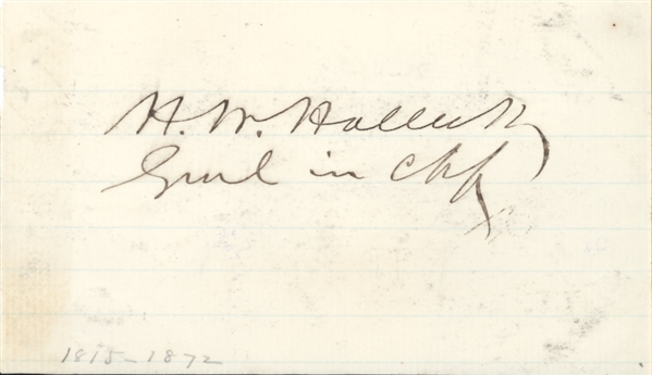 Henry Halleck & Benjamin Butler Signatures