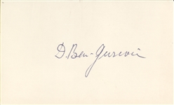 David Ben-Gurion Signed Card