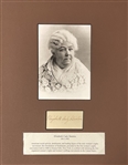 Elizabeth Cady Stanton Signed Card