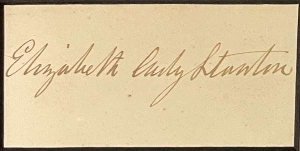 Elizabeth Cady Stanton Signed Card