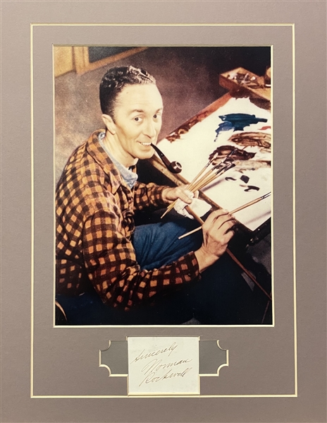 Norman Rockwell Signed Card