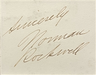 Norman Rockwell Signed Card