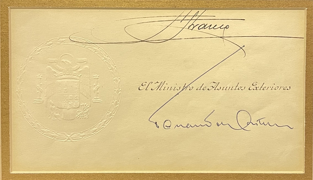 Francisco Franco Signature on Stationary