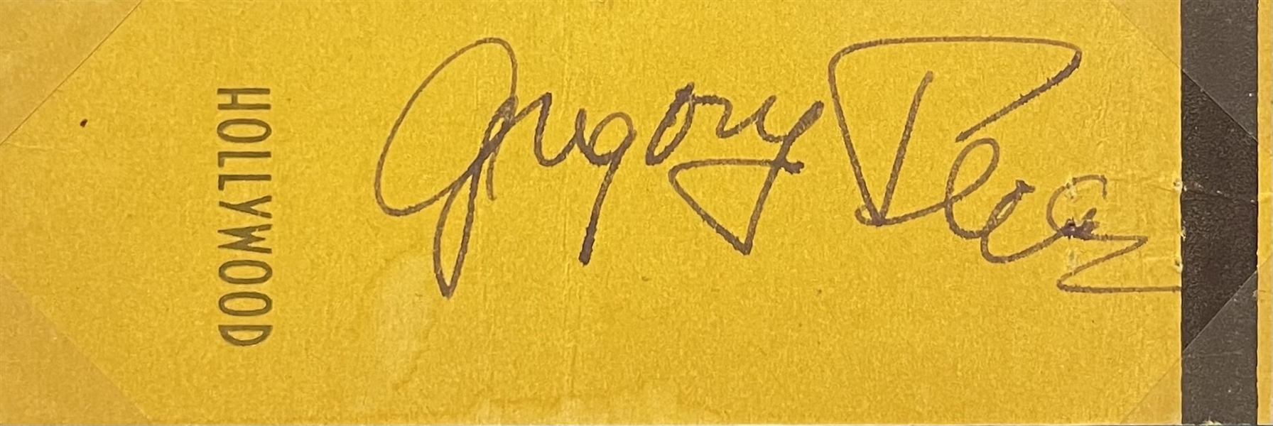 Gregory Peck Signature