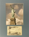 Frederic Auguste Bartholdi Signed Card