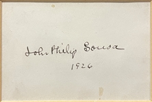 John Philip Sousa Signed Card