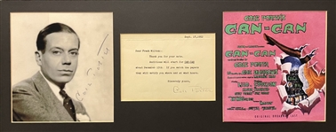 Cole Porter  TLS about the Can-Can