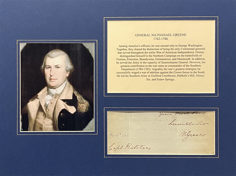 Nathanael Greene Signed Document