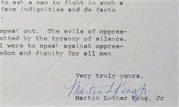Martin Luther King Jr Letter Discussing Vietnam War