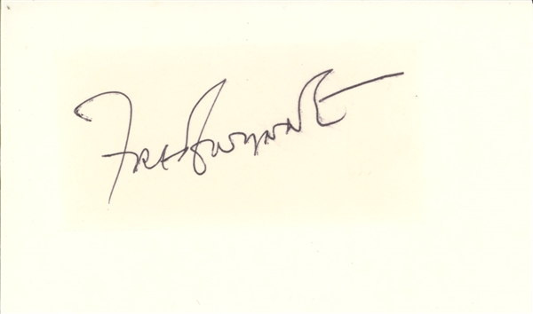 Fred Gwynne Signed Card