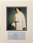 Carrie Fisher Signed Check