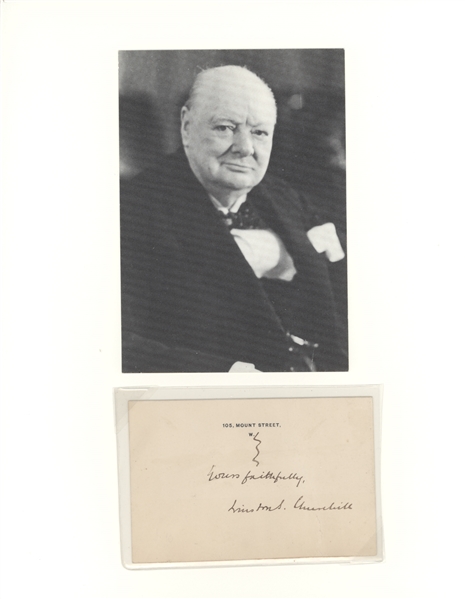 Winston Churchill Signed Card