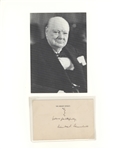 Winston Churchill Signed Card