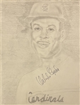 Collection of 26 Signed Original Baseball Drawings (Many HOFers)