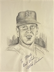 Collection of 26 Signed Original Baseball Drawings (Many HOFers)