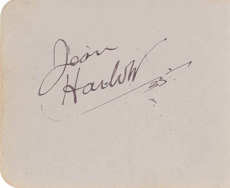 Jean Harlow/George Godfrey Signed Album Page