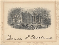 Grover Cleveland/Frances Cleveland Signed Executive Mansion Cards.