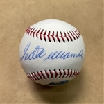 Ted Williams Signed Baseball With Print