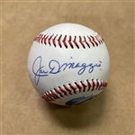 Joe Dimaggio Signed Baseball with Print