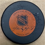 Gordie Howe Detroit Red Wings Signed Red Wings Logo NHL Hockey Puck 