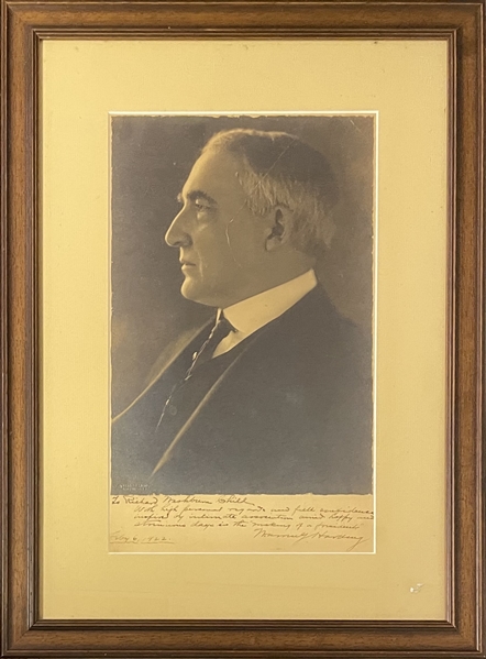 Warren G. Harding Oversized Signed Photo