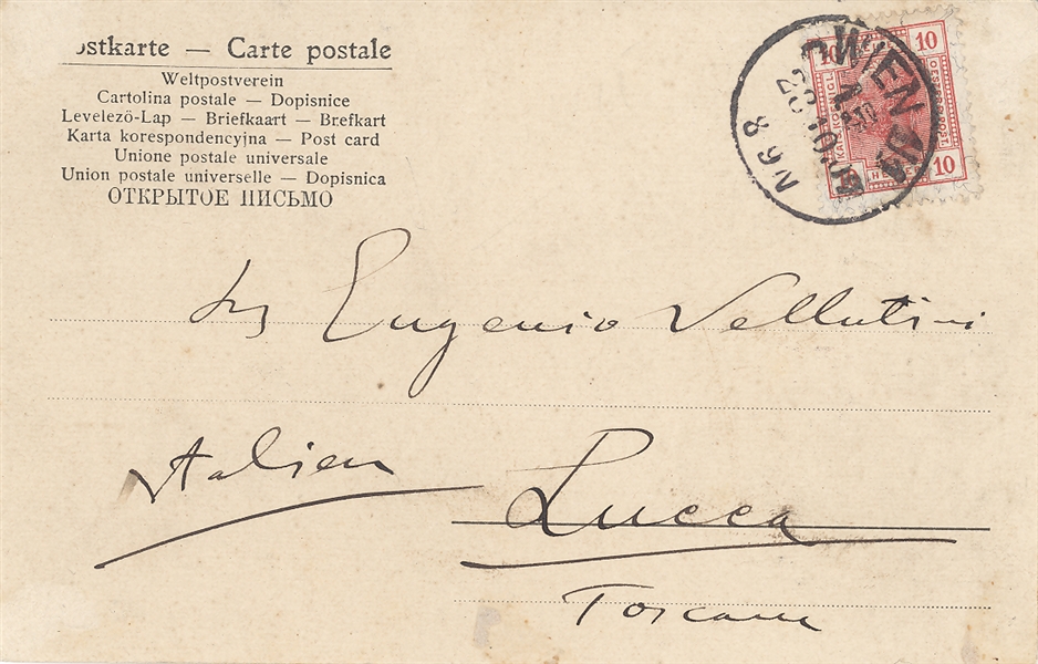Giacomo Puccini Signed Postcard