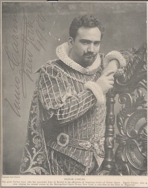 Enrico Caruso Signed Photograph