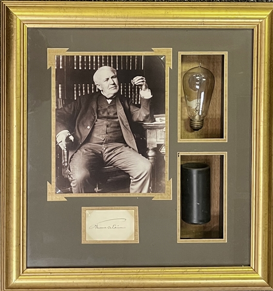 Thomas Edison signed Display