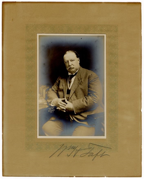 William Howard Taft Signed Photograph with Song Sheet the Song of the Knocker