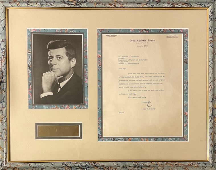  President John F. Kennedy Signed letter and Documents