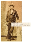 Extremely Rare John Wesley Hardin  Signature from a Texas Cattle Brand Book early 1870s