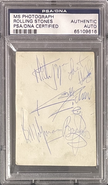 Rolling Stones Signed 1964 Fan Club Card