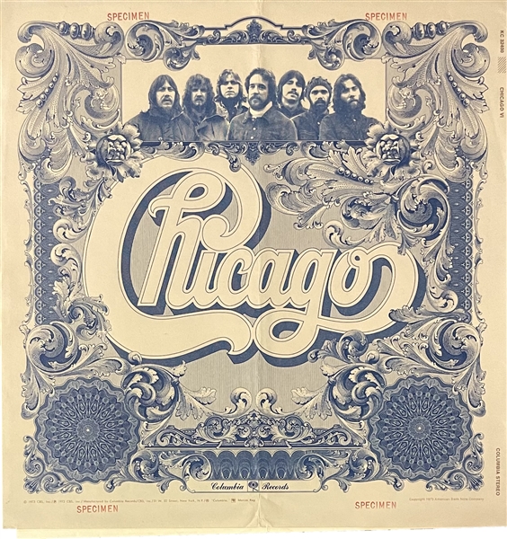 Rare Original Album Art Specimen for the Rock Group Chicago 1973