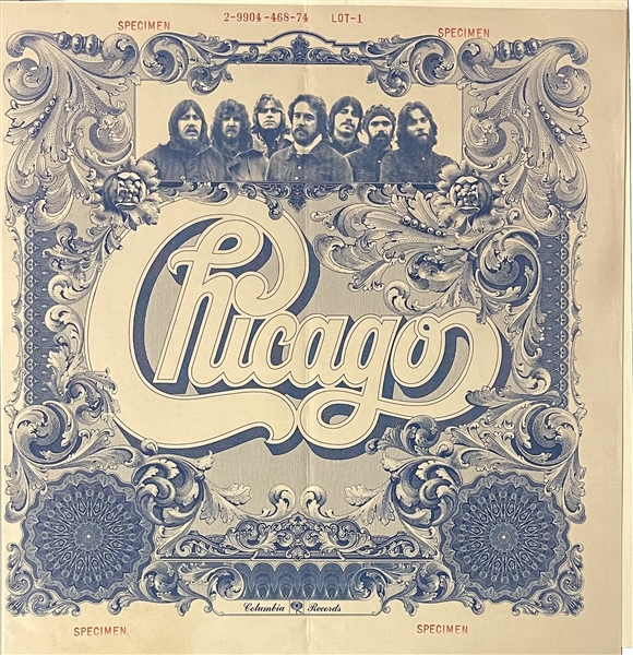 Rare Original Album Art Specimen for the Rock Group Chicago 1973