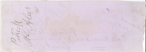Samuel Clemens Signed Personal Check