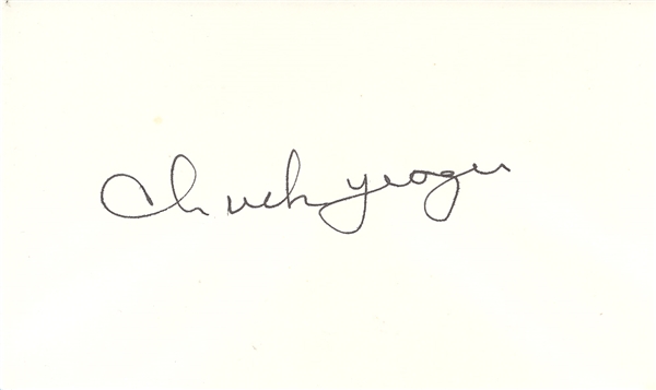 Chuck Yeager Signed Card