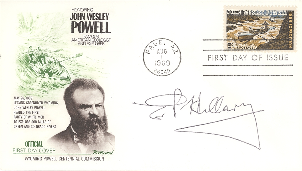 Edmund Hillary Signed First Day Cover