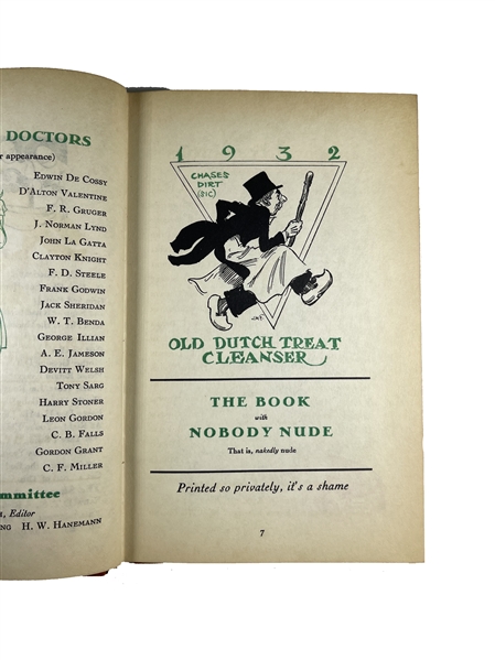 Dutch Treat Club Book, 1932, signed by, John J. Pershing, Christopher Morley, Efrem Zimbalist Sr., Daniel Frohman