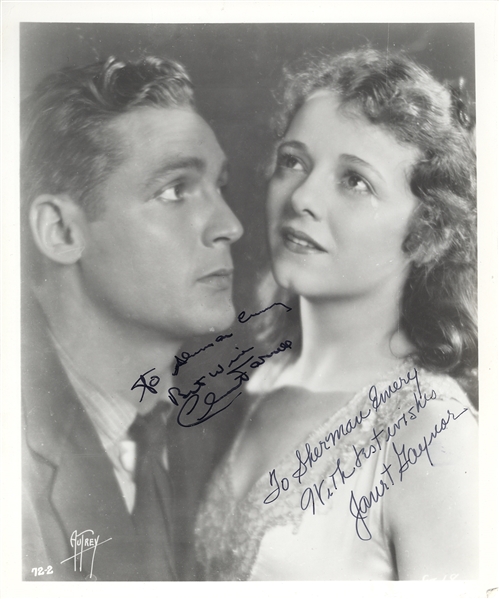 Charles Farrell and Janet Gaynor Signed Photo