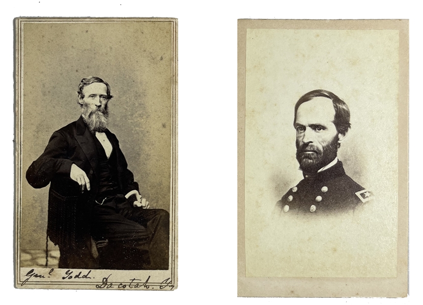 Generals William T. Sherman and General John Blair Smith Todd  CDV's