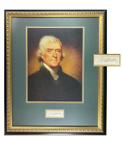 Thomas Jefferson a magnificent Large Signature 
