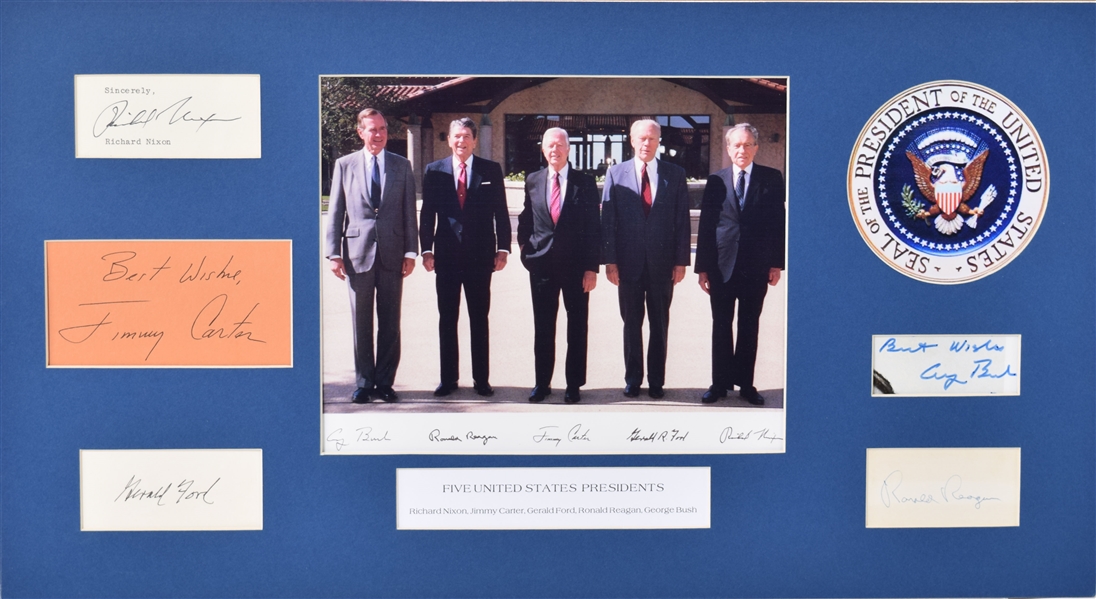 Five Presidents ( Richard Nixon, Gerald Ford, Jimmy Carter, Ronald Reagan, and George Bush)