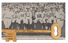 Key to City Given To Babe Ruth, from Passaic, NJ  (Sothebys Halper tags) For Congratulating A Group of 6 Heroic Orphan Boys!