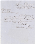 Brigham Young Document Signed "Brigham Young/ Governor". One page, 7.5" x 10", May 29, 1855, "Executive Dept. Utah Territory/ Great Salt Lake City".