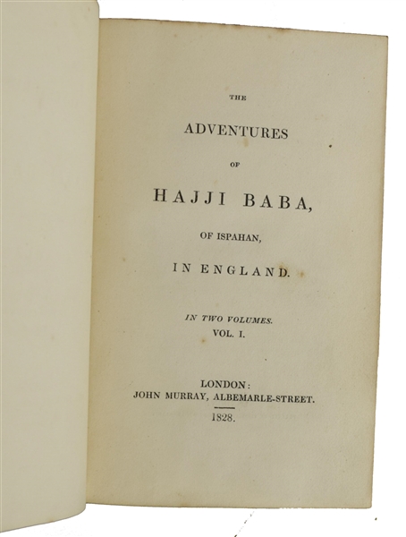 IMAGINARY PERSIAN TRAVELLER IN   (MORIER, James.) The Adventures of Hajji Baba