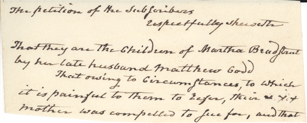 Portion of Handwritten Document by Aaron Burr