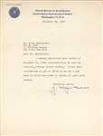 J. Edgar Hoover 3 TLS + Signed Photo