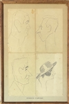 Enrico Caruso, Four Pencil Caricatures
